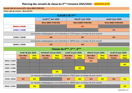 Planning Conseils de Classes du 3ème trimestre 2025.2026=MODIFICATIF ENT-FCPE-PARENTS.jpg