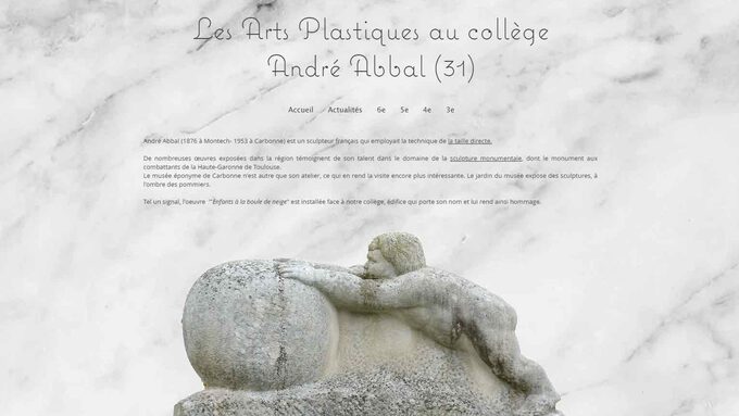 Site arts plastiques du collège André Abbal